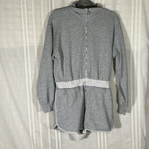 Victoria's Secret Light Gray Zip-Front Romper